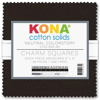 Brown 9 Fat Quarter Bundle - Kona Cotton