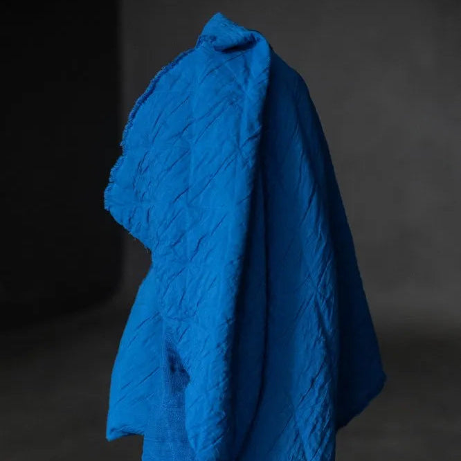 Merchant & Mills-Jacquard Quilted Cotton, Blue Pop-fabric-gather here online