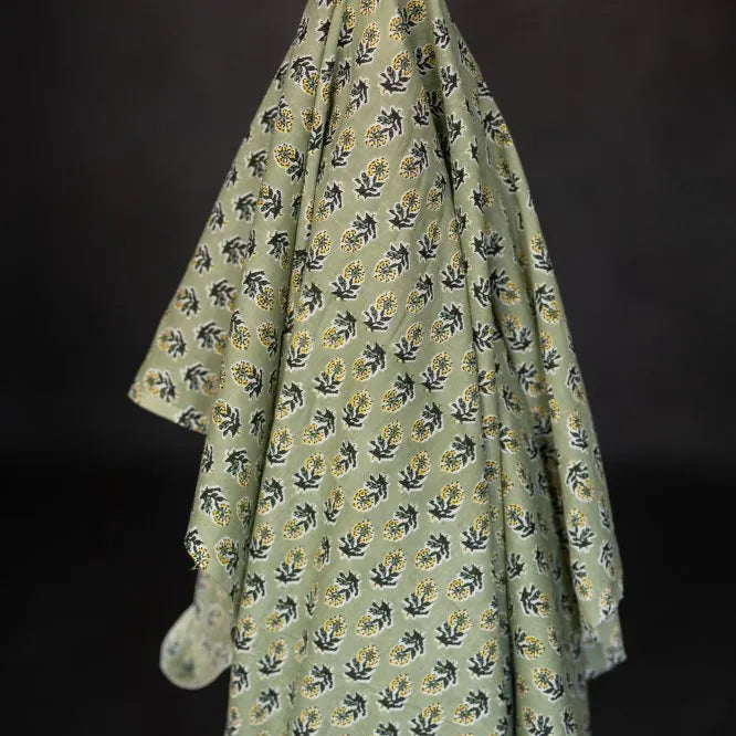 Merchant & Mills-Orla Sweet Block Print Indian Cotton-fabric-gather here online