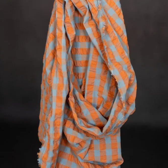 Merchant & Mills-Persimmon Gingham Organic Cotton-fabric-gather here online