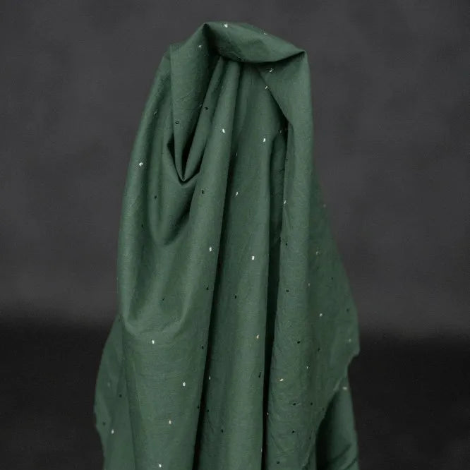 Merchant & Mills-Pisces Spot Embroidered Indian Cotton-fabric-gather here online