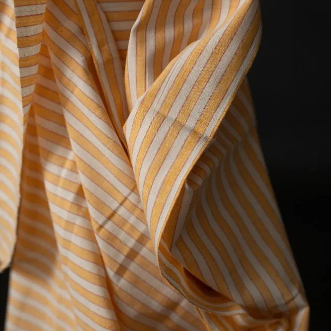 Merchant & Mills-Kumquat Stripe Handloom Indian Cotton-fabric-gather here online