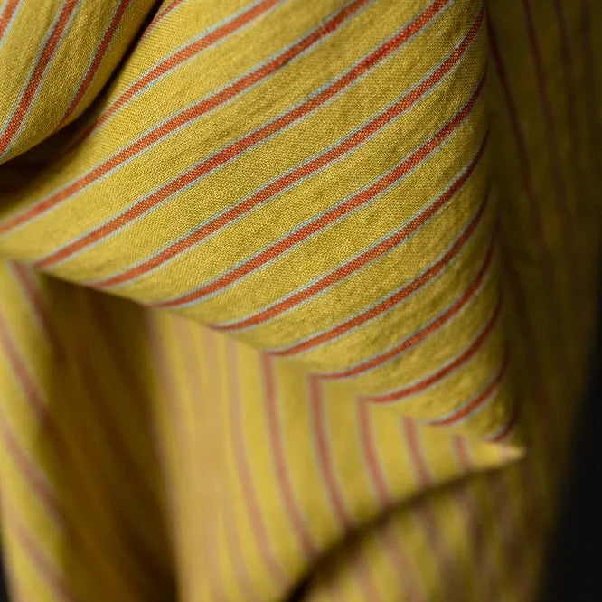 Merchant & Mills-Patisserie Stripe Laundered Linen-fabric-gather here online