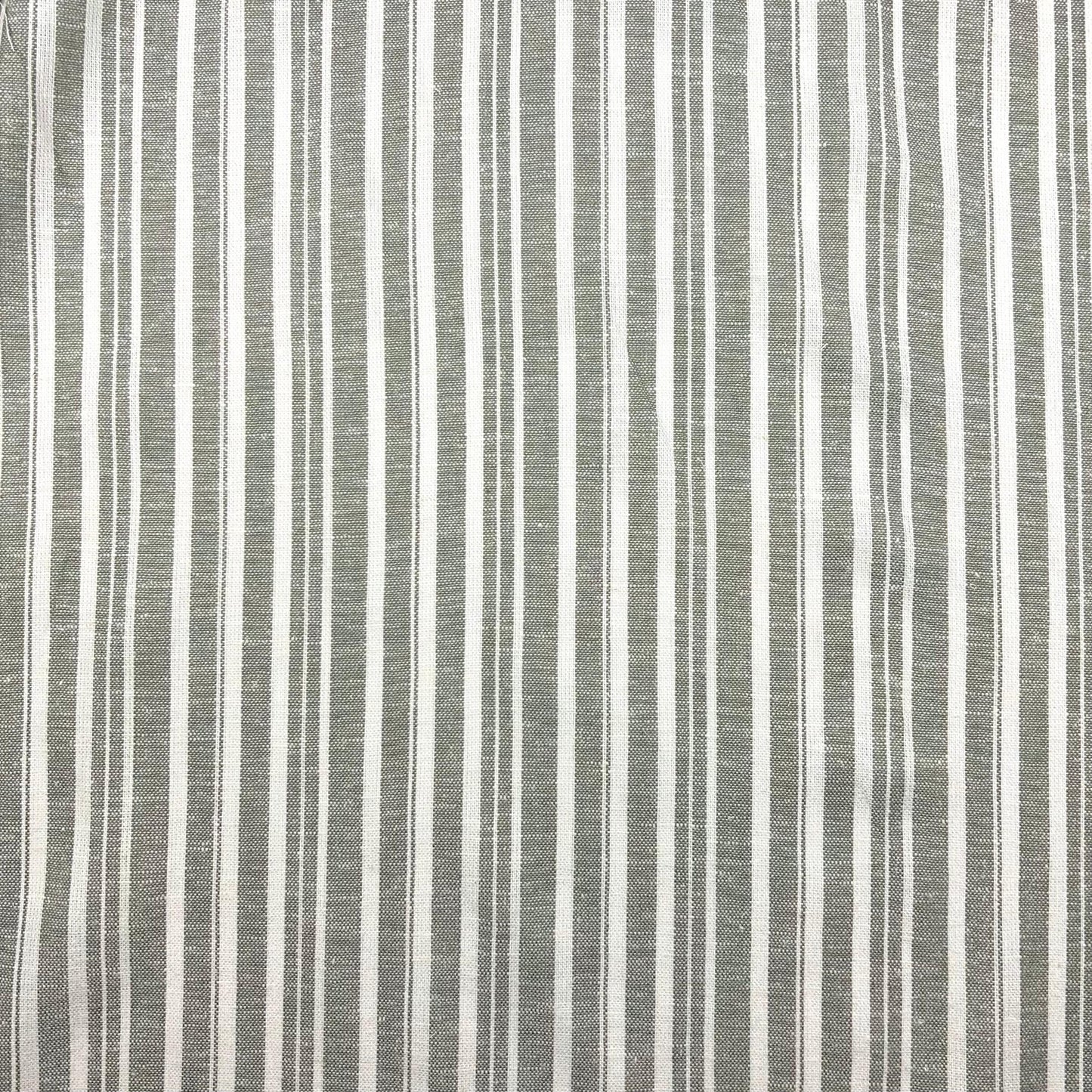 Secret Spark-Coastal Stripe Linen Rayon - Sage-fabric-gather here online