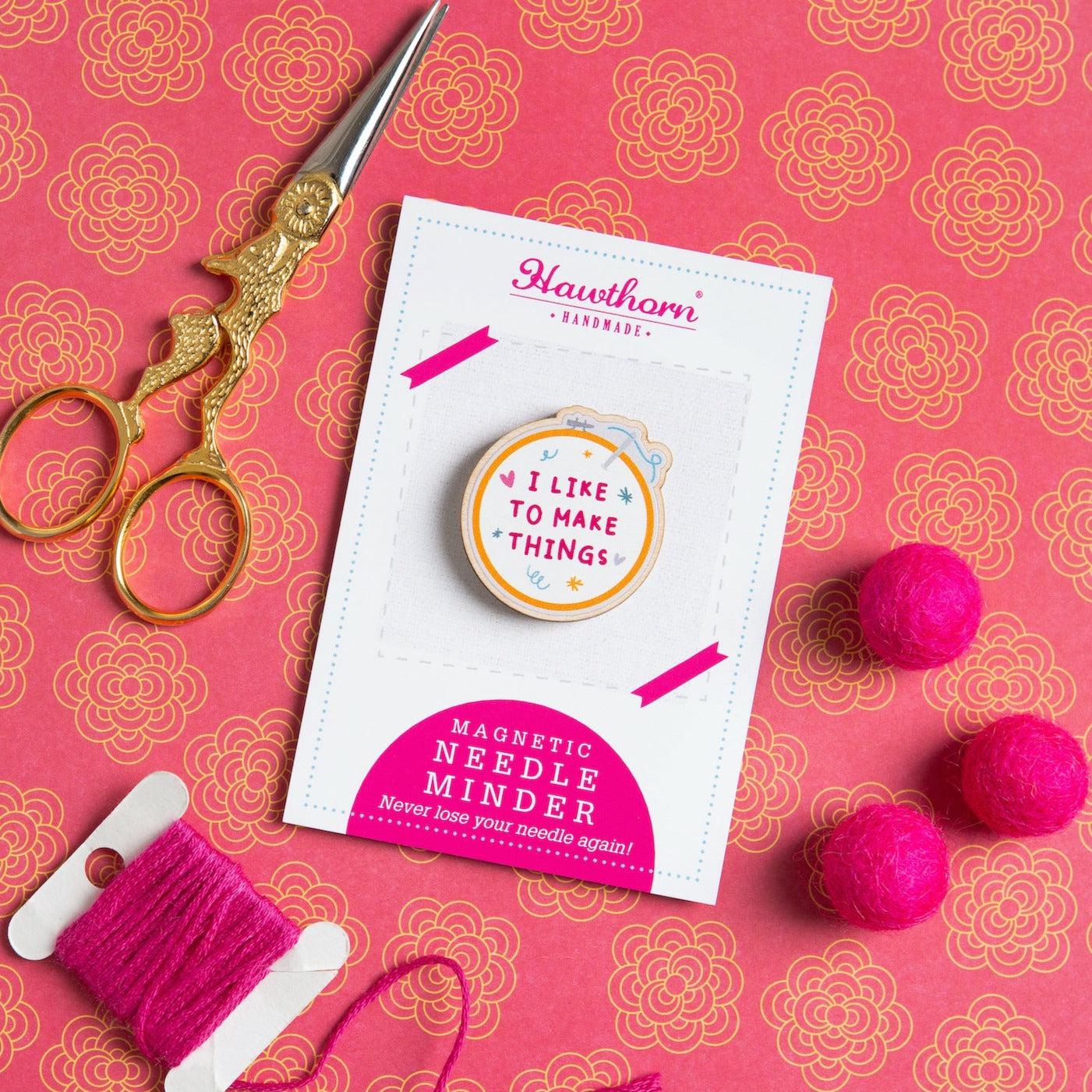 Hawthorn Handmade-I Like to Make Things Magnetic Needle Minder-notion-gather here online