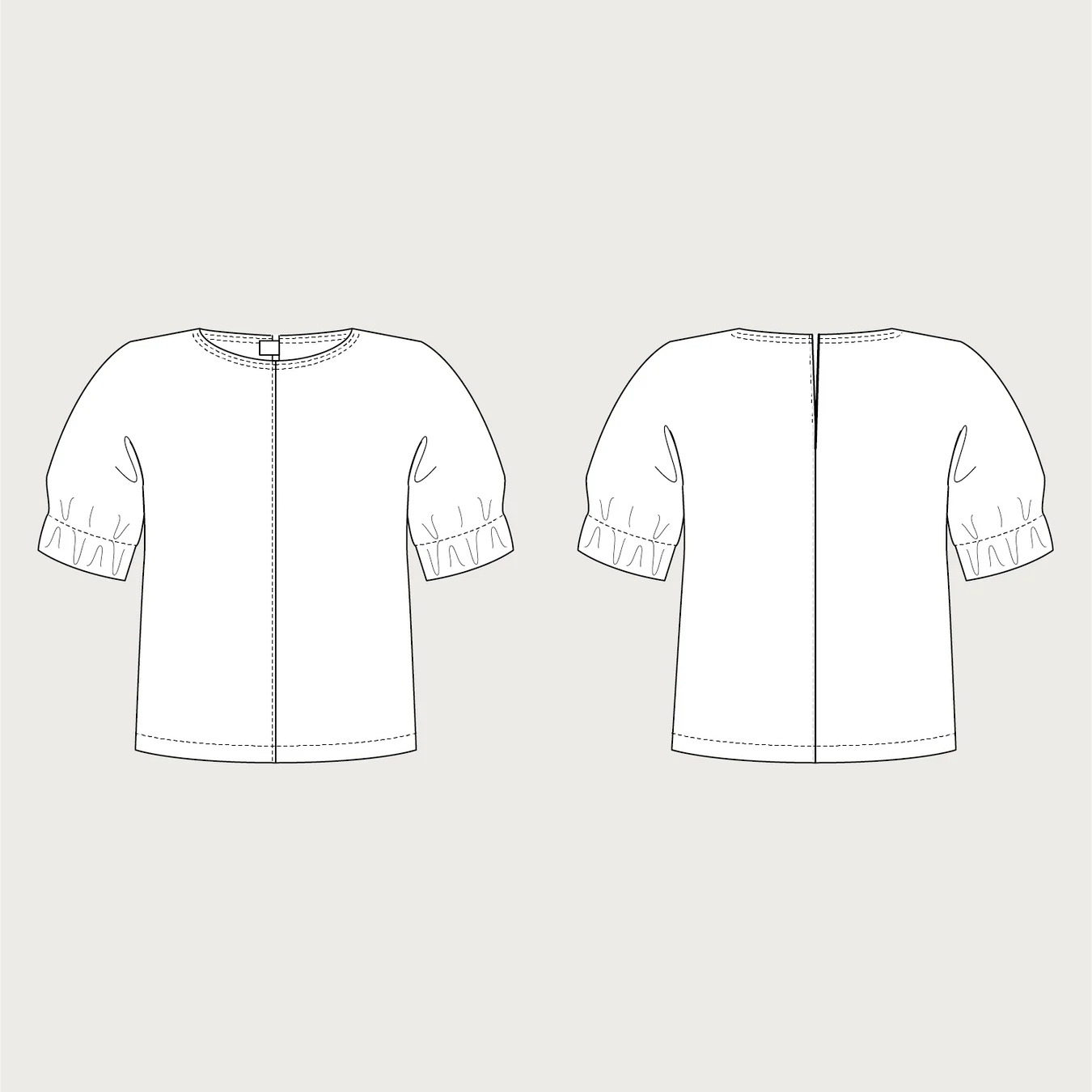 Assembly Line-Cuff Top Pattern (MINI-3XL)-sewing pattern-gather here online