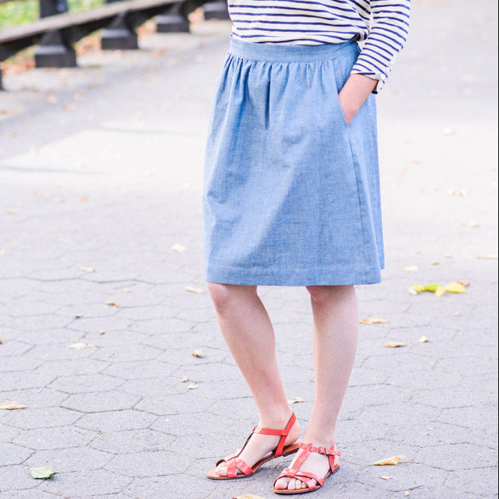 Liesl + Co-Everyday Skirt Pattern - PDF DOWNLOAD-sewing pattern-gather here online