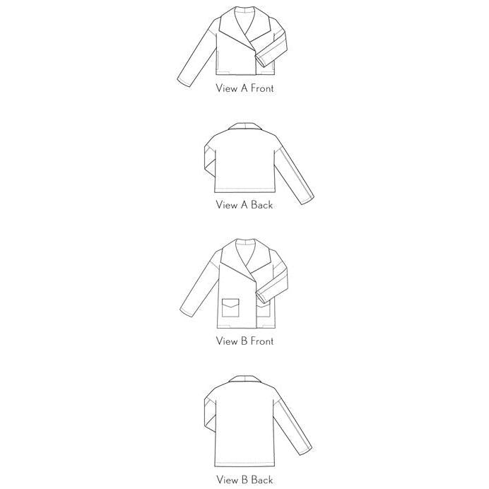 Liesl + Co-Helsinki Jacket Pattern - PDF DOWNLOAD-sewing pattern-gather here online