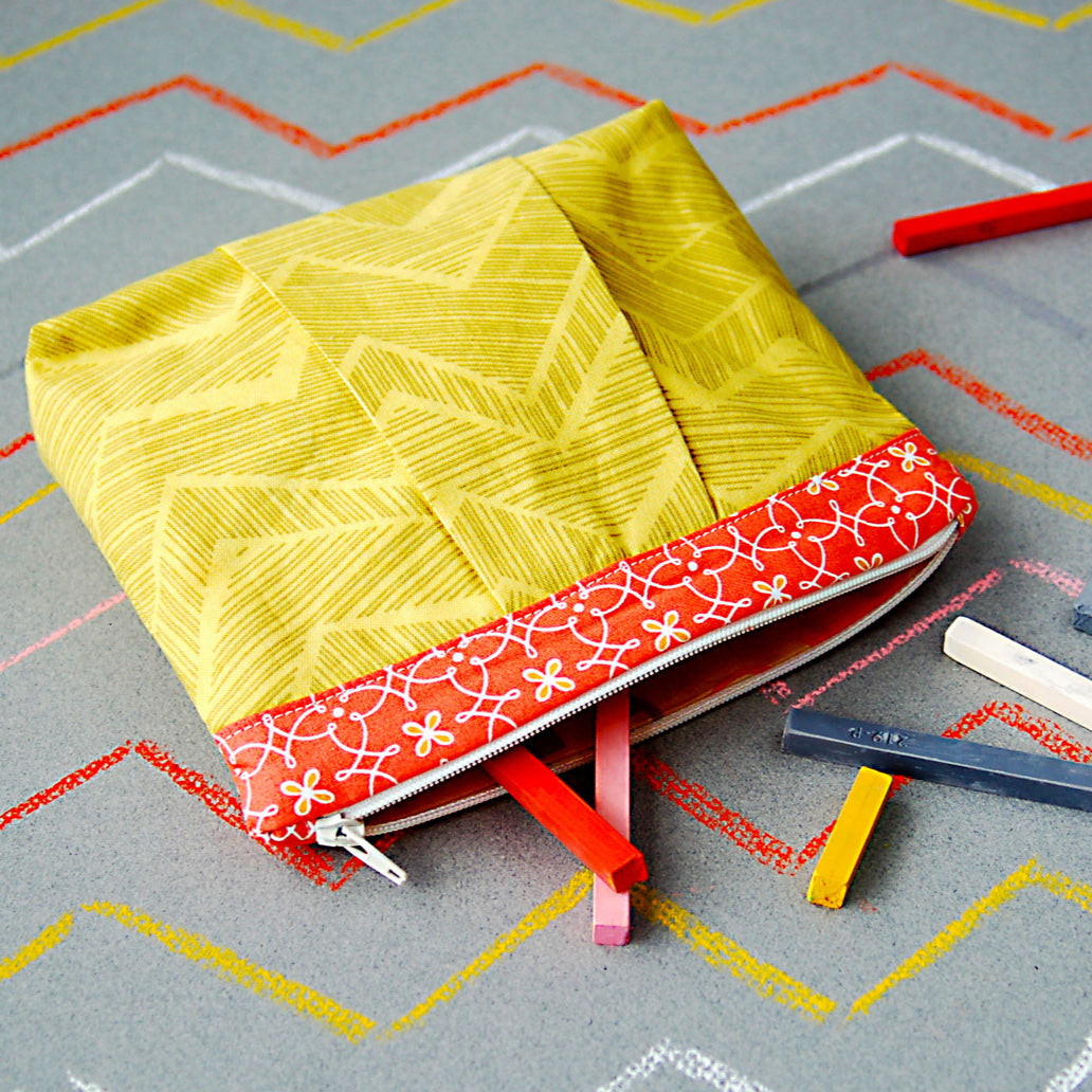 Straight Stitch Society-In A Clutch Cosmetic Case Pattern - PDF DOWNLOAD-sewing pattern-gather here online