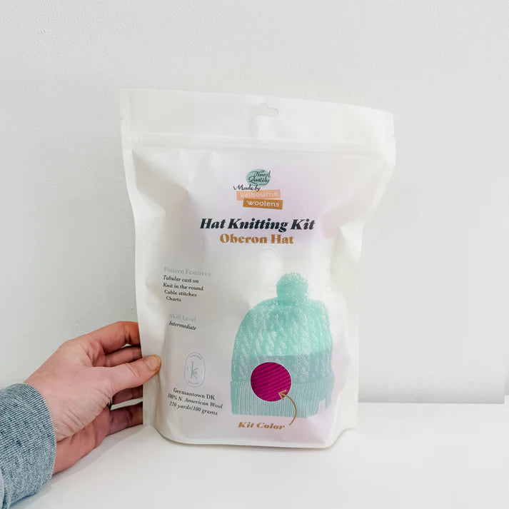 Kelbourne Woolens-Year of DK Hats Kit - Oberon (April)-knitting / crochet kit-gather here online
