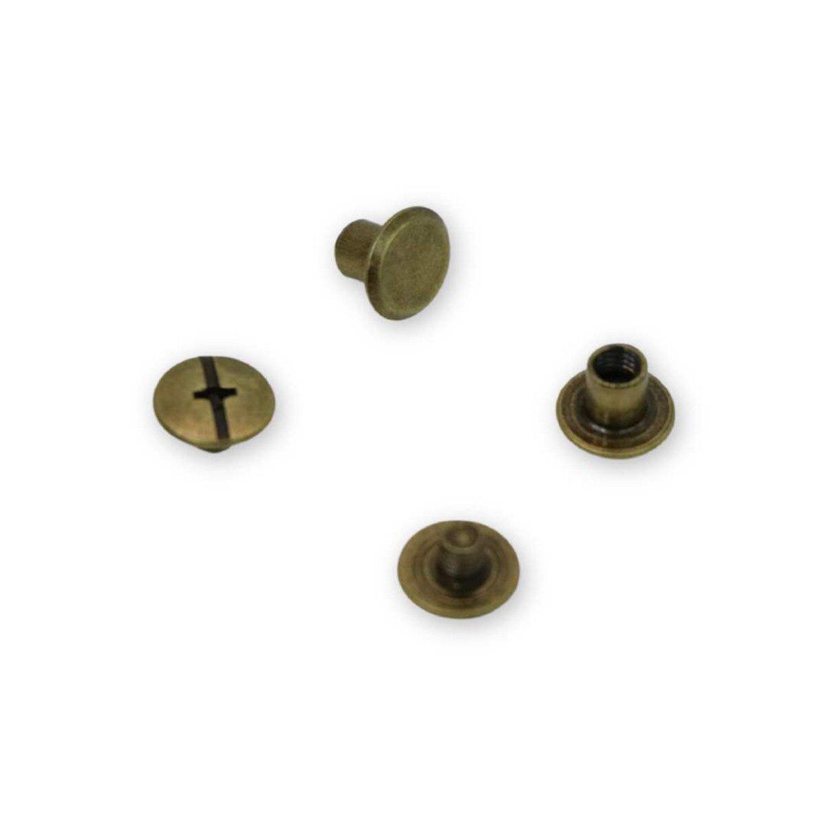 Riley Blake Designs-Small Chicago Screws - Antique-sewing notion-gather here online