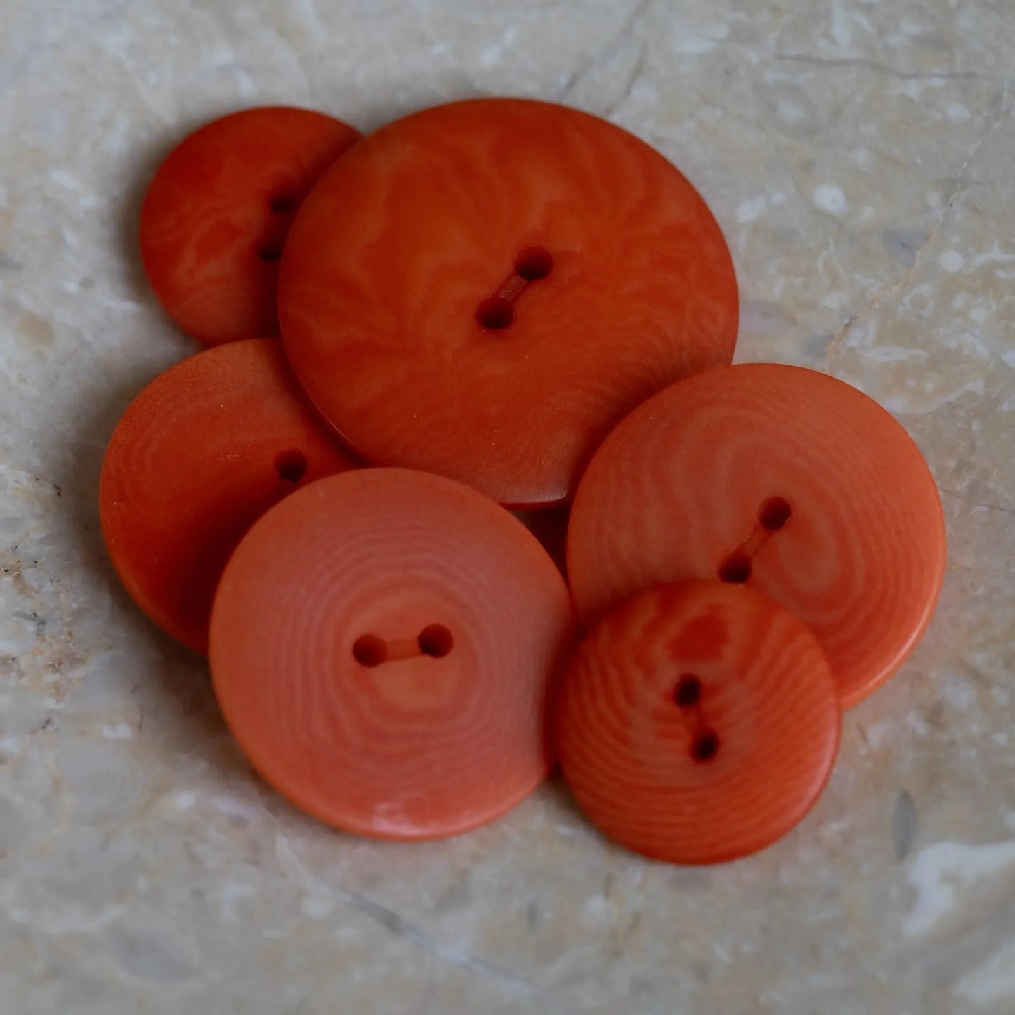 Atelier Brunette-15mm Palm Button (each)-button-Poppy Tangerine-gather here online