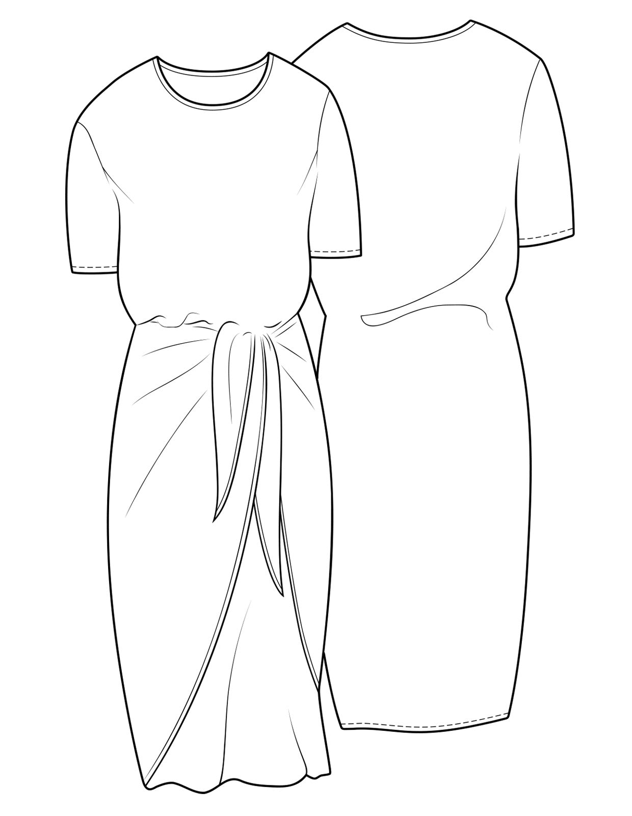 The Pareo Dress Pattern - PDF DOWNLOAD