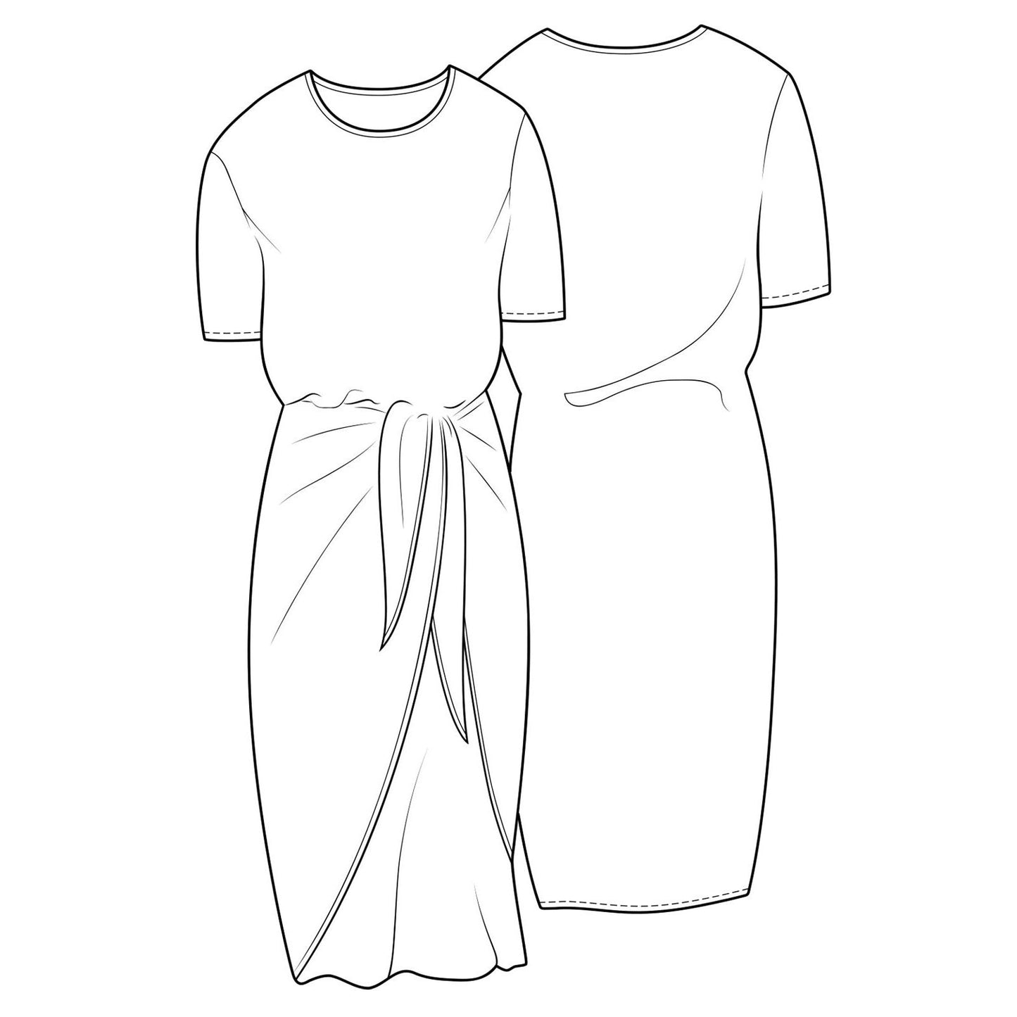 The Maker's Atelier-The Pareo Dress Pattern - PDF DOWNLOAD-sewing pattern-gather here online