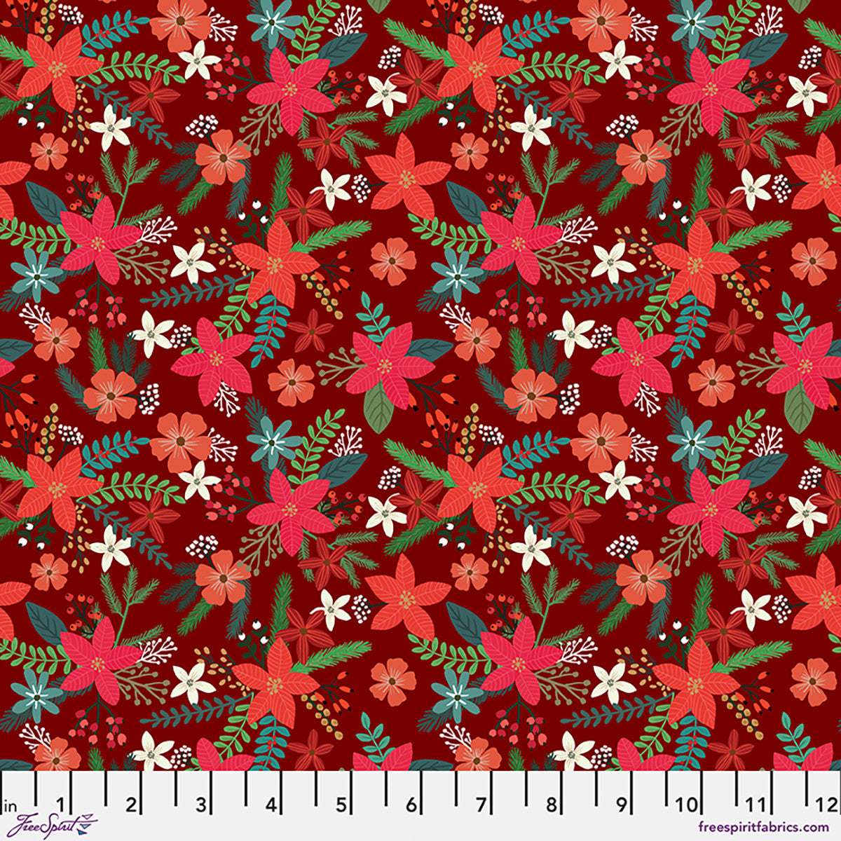 Free Spirit-Christmas Foliage Berry-fabric-gather here online