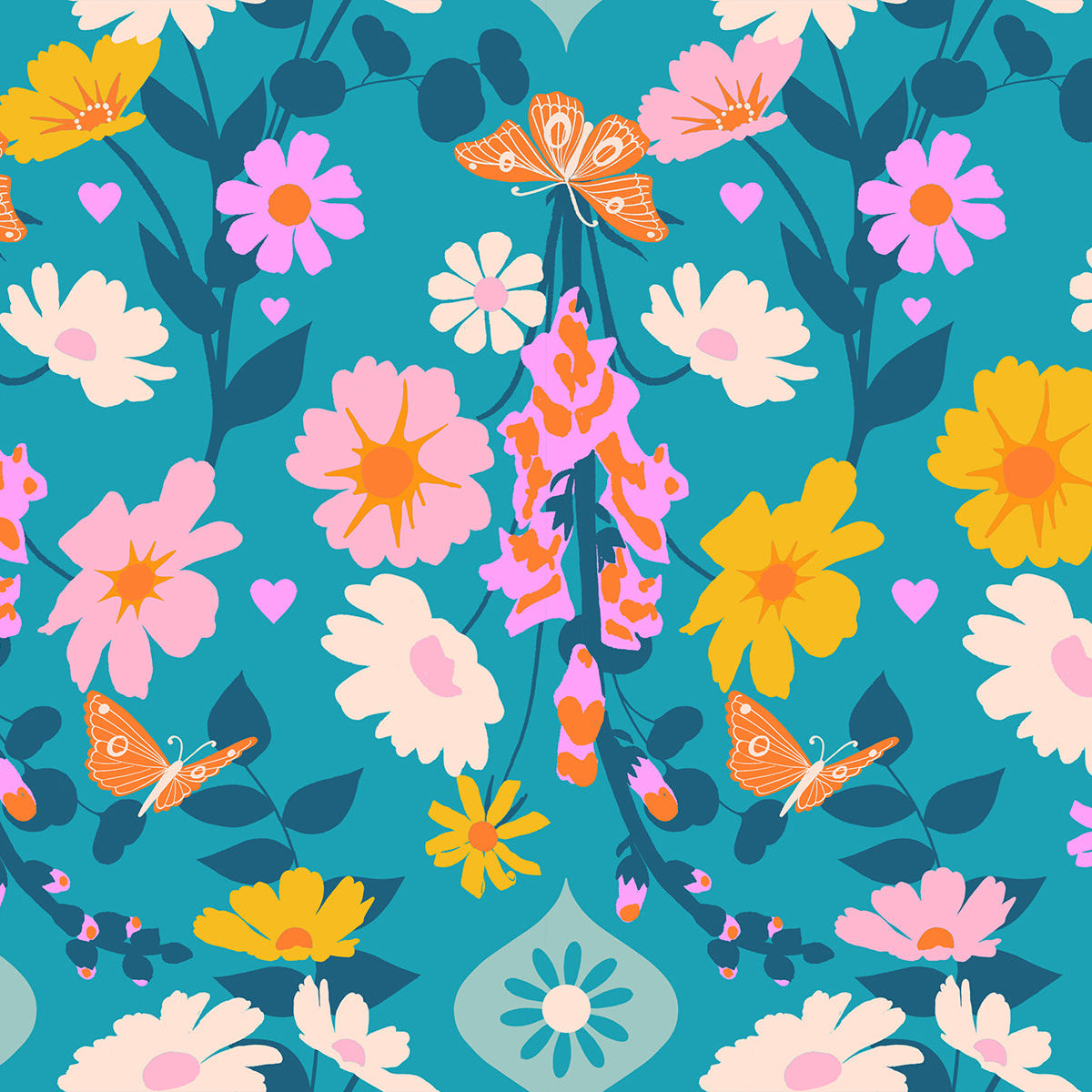 Ruby Star Society-Foxgloves Summer Sky-fabric-gather here online