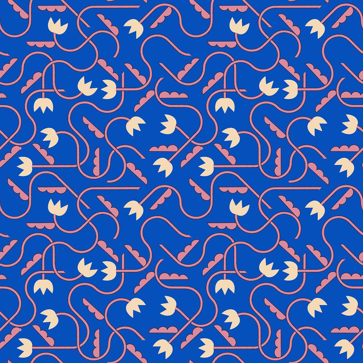 Ruby Star Society-That One Flower Blue Ribbon-fabric-gather here online