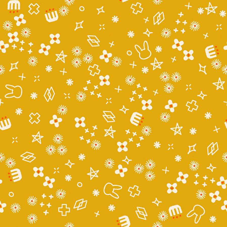 Ruby Star Society-Bunny Bloom Goldenrod-fabric-gather here online
