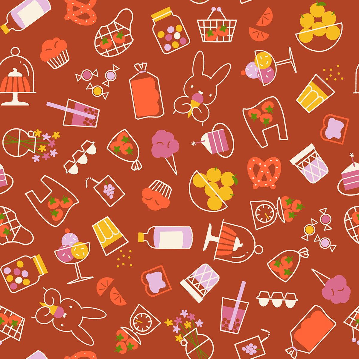 Ruby Star Society-Bun E's Market Cayenne-fabric-gather here online