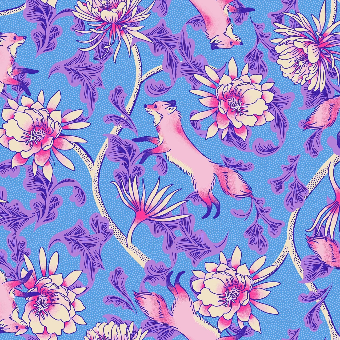 Ruby Star Society-Fox Bloom Lindley Blue-fabric-gather here online