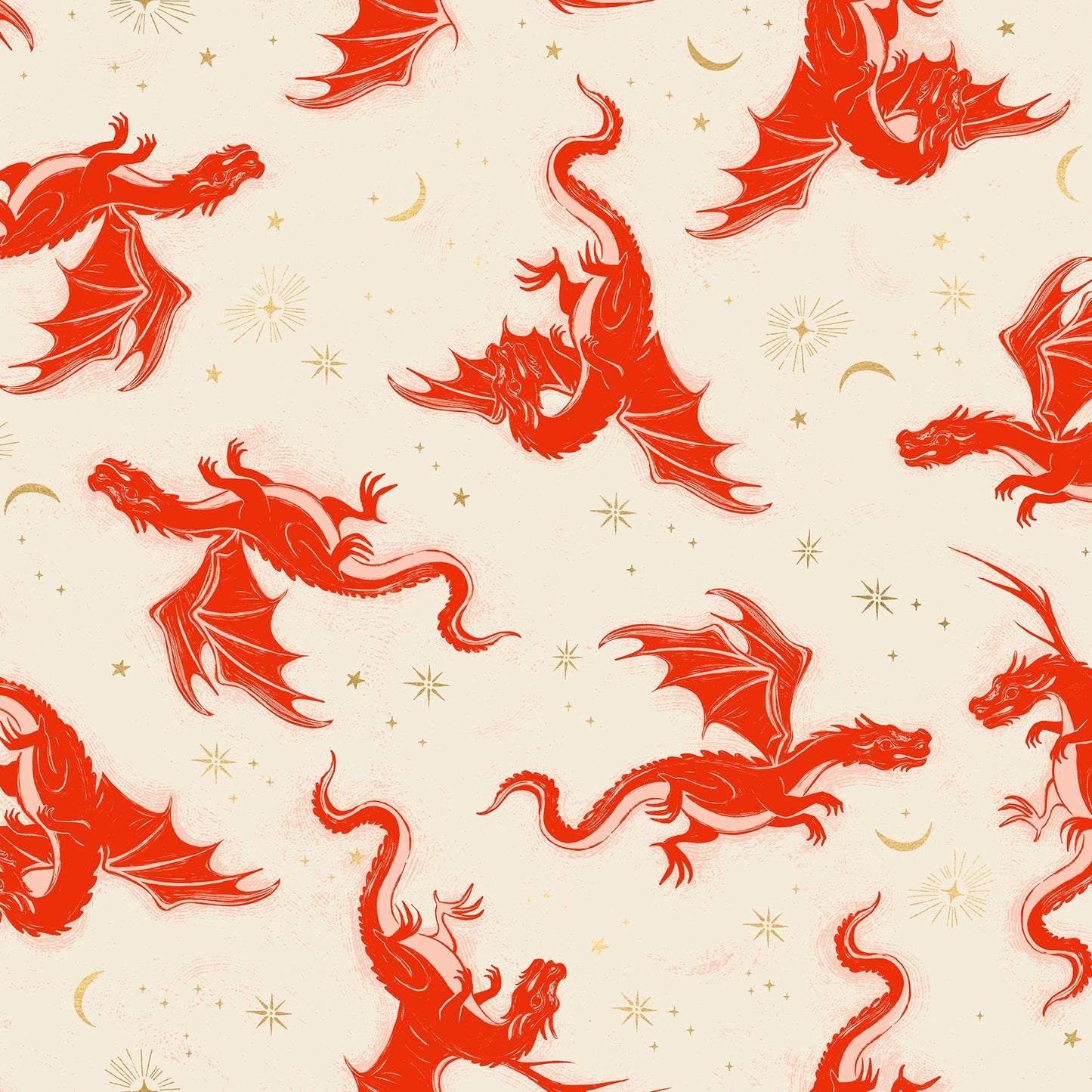 Ruby Star Society-Etched Dragons Metallic Dark Ruby-fabric-gather here online