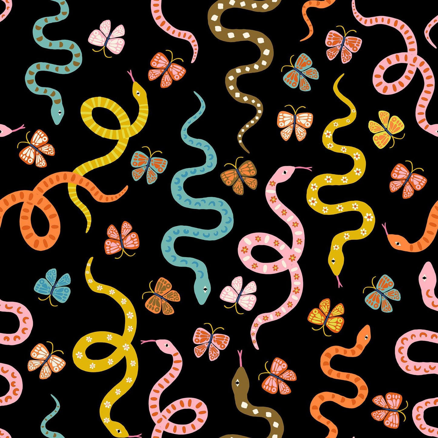 Ruby Star Society-Garden Snake Black-fabric-gather here online