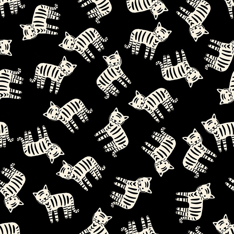 Ruby Star Society-Meow Black-fabric-gather here online