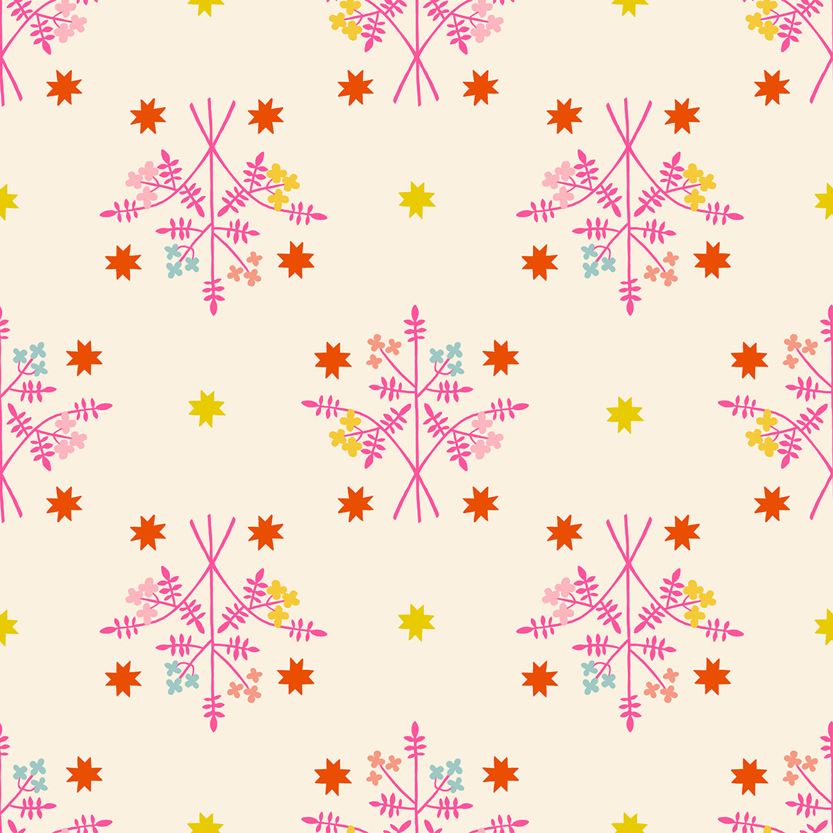 Ruby Star Society-Bouquet Neon Pink-fabric-gather here online