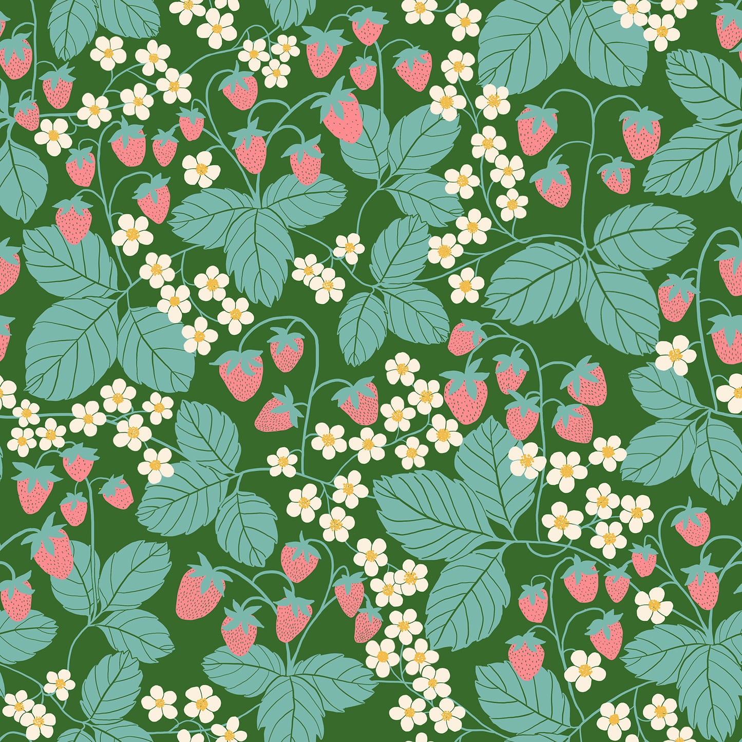 Ruby Star Society-Strawberry Field End Green-fabric-gather here online