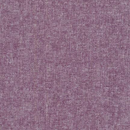 Robert Kaufman-REMNANT: Essex Yarn Dyed Solids, Eggplant 30% OFF 1.67 YDS-fabric remnant-gather here online