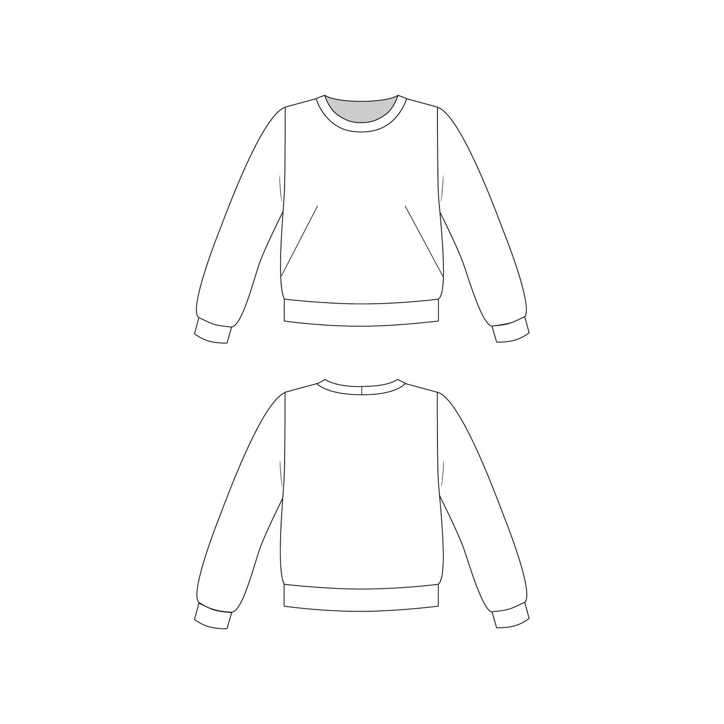 Named Clothing-Sloane Sweatshirt Pattern - PDF DOWNLOAD-sewing pattern-gather here online