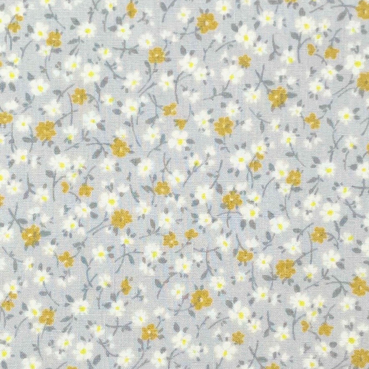 Sevenberry-Floral Toss Gray on Cotton Lawn-fabric-gather here online