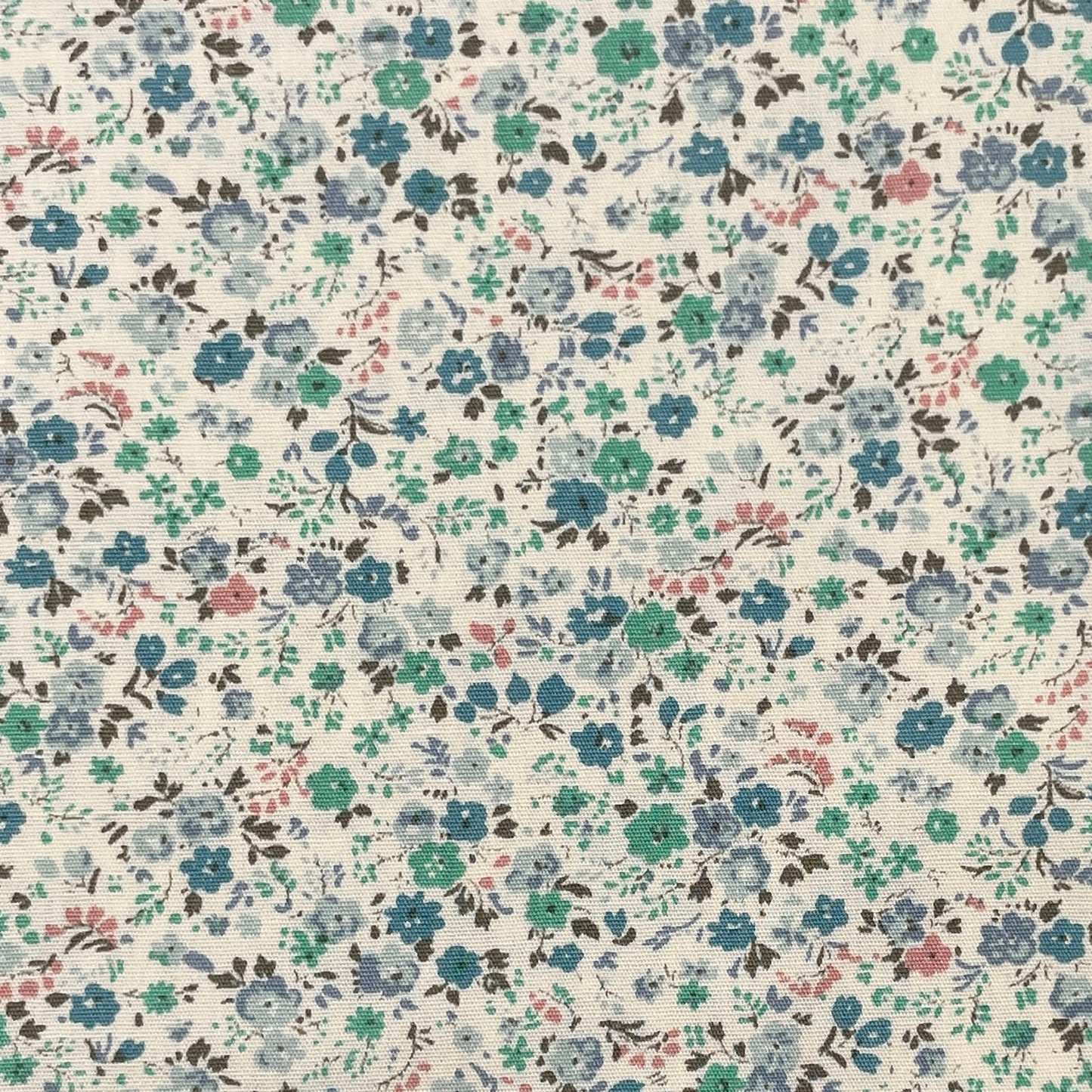 Sevenberry-Petite Floral Blue on Cotton Lawn-fabric-gather here online