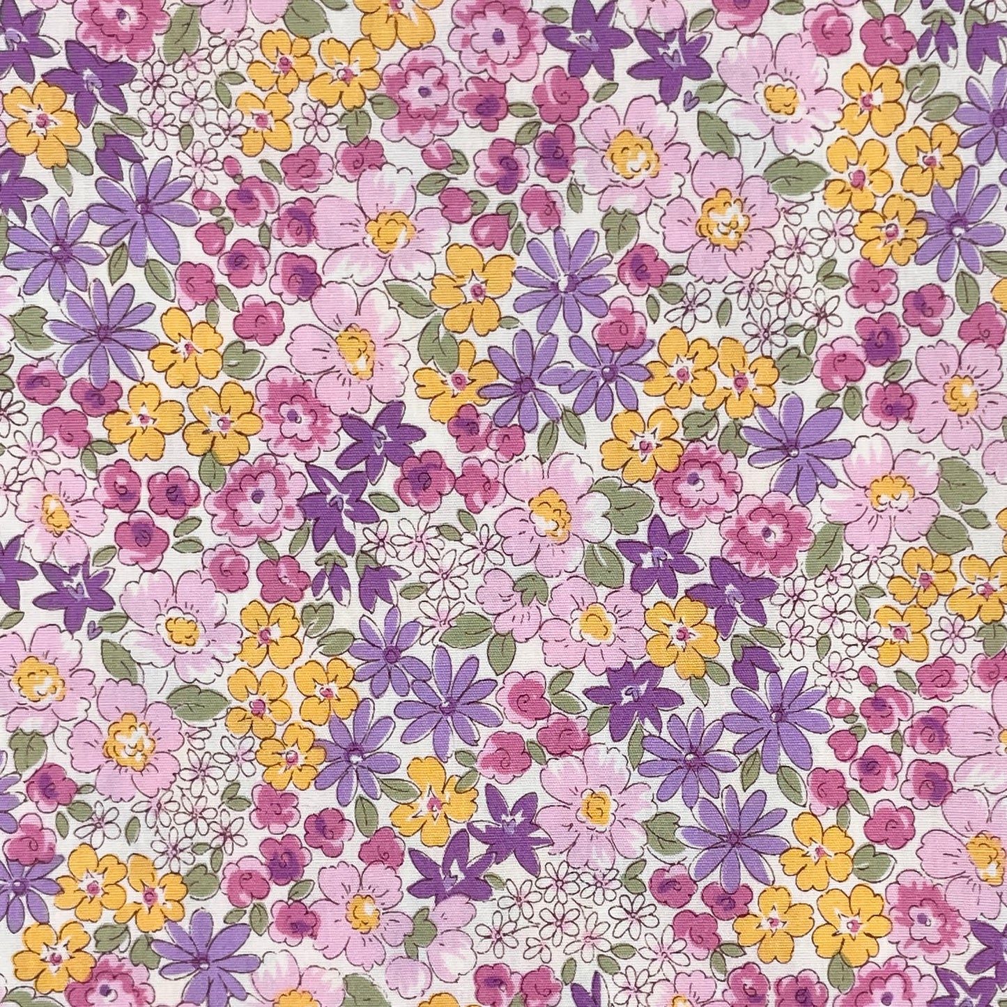 Sevenberry-Flower Field Pink on Cotton Lawn-fabric-gather here online