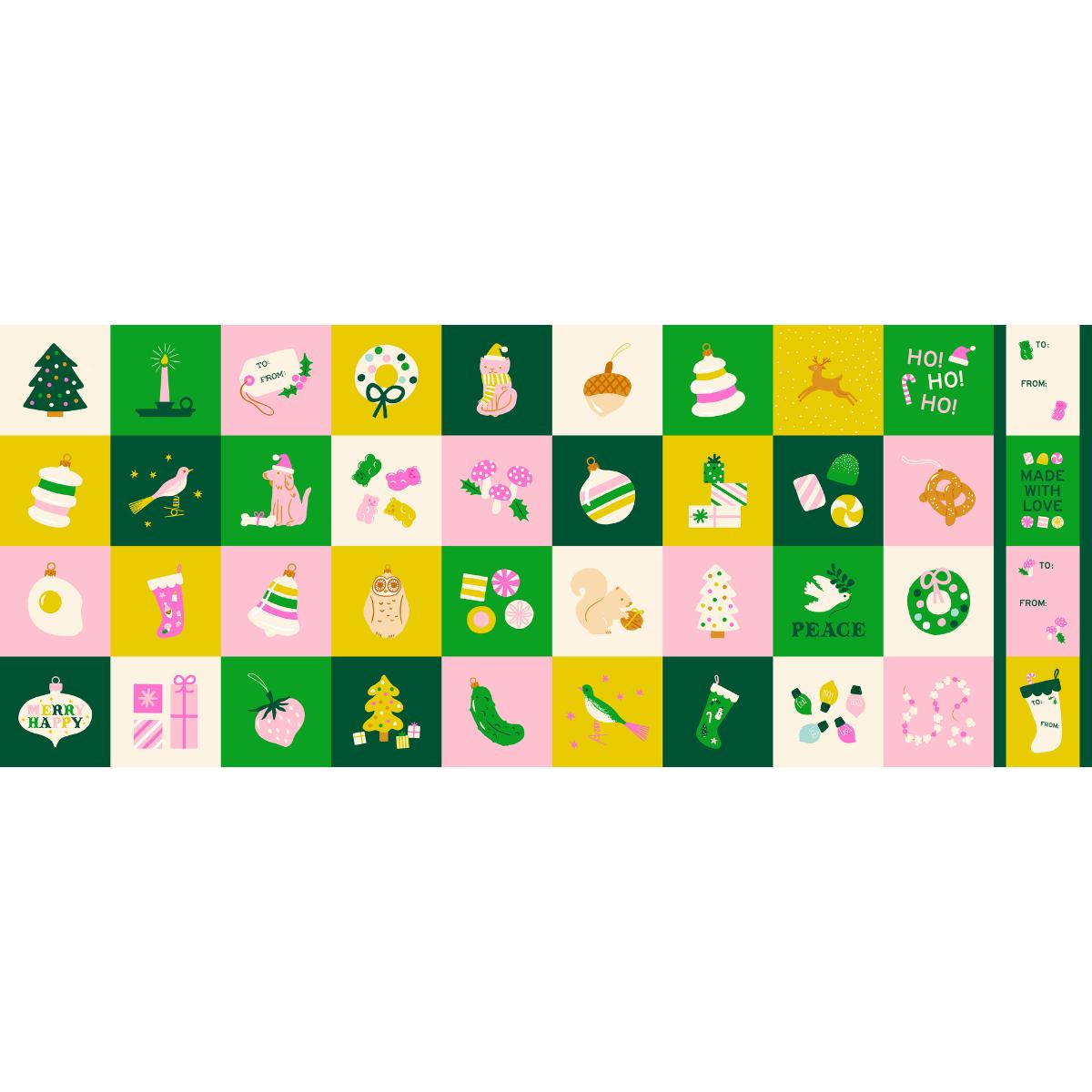 Ruby Star Society-Merry Happy Panel Verdant-fabric panel-gather here online