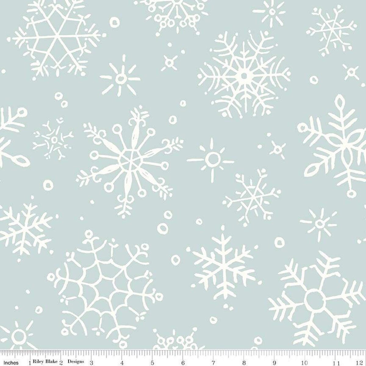 Riley Blake Designs-Snowflake Blue 108" Wideback-fabric-gather here online