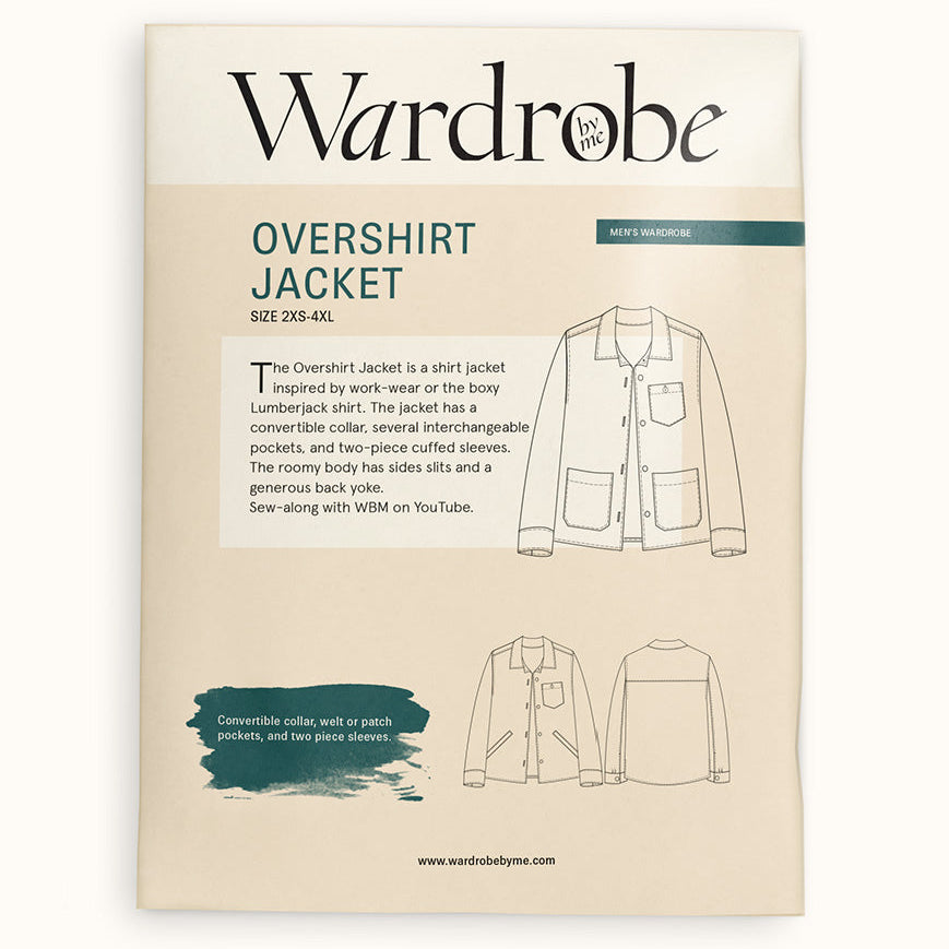 Wardrobe By Me-Men's Overshirt Jacket Pattern-sewing pattern-gather here online