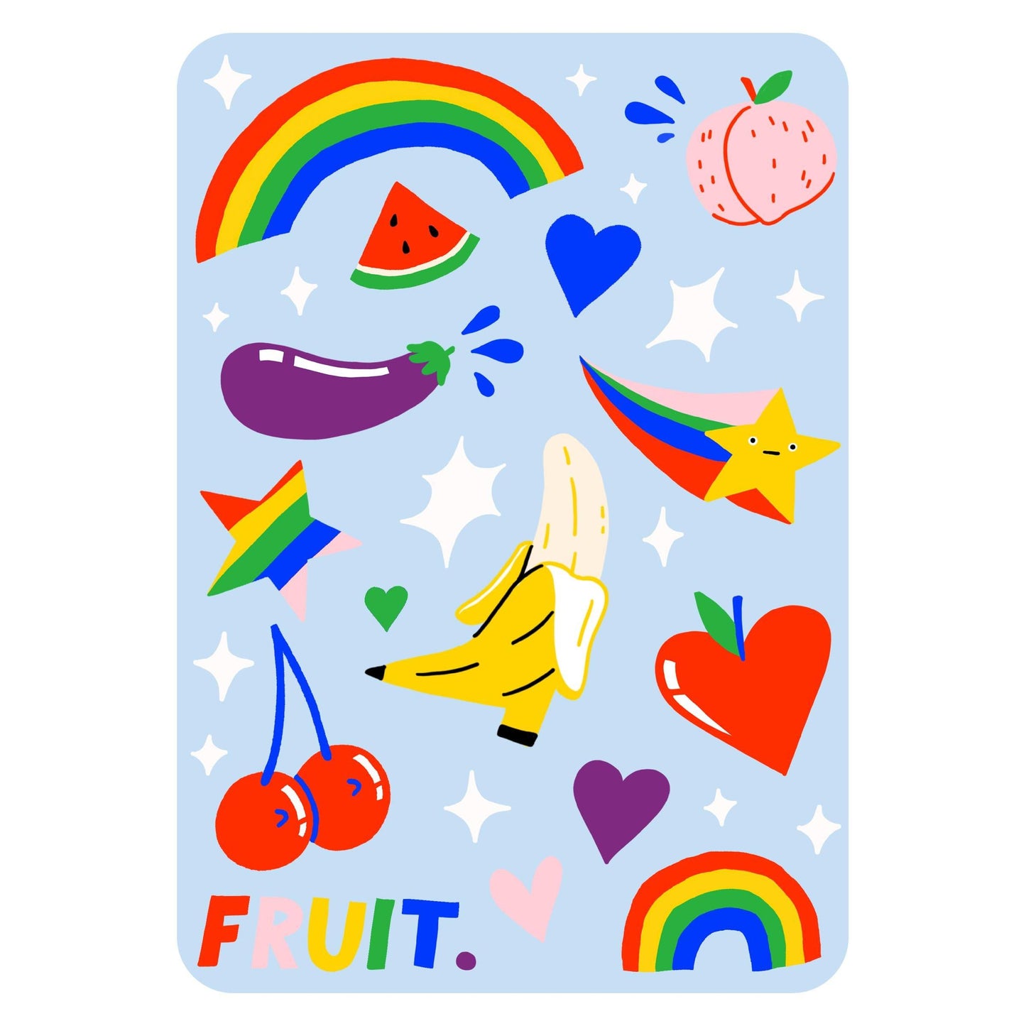 Hot Dang Press-Feeling Fruity Iron-On Transfer Sheet Set-patches + pins-gather here online
