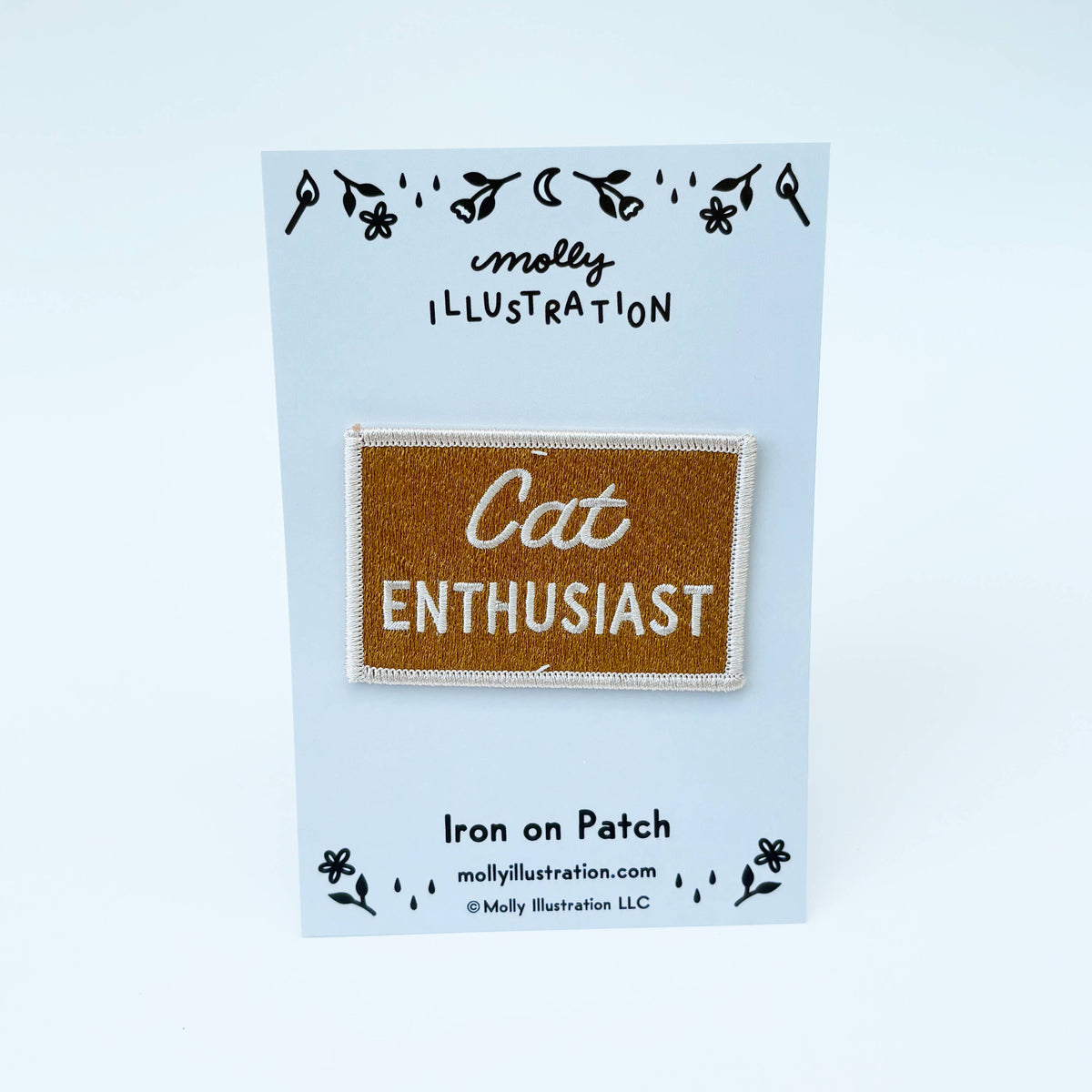 Cat Enthusiast Vintage Style Iron-On Patch