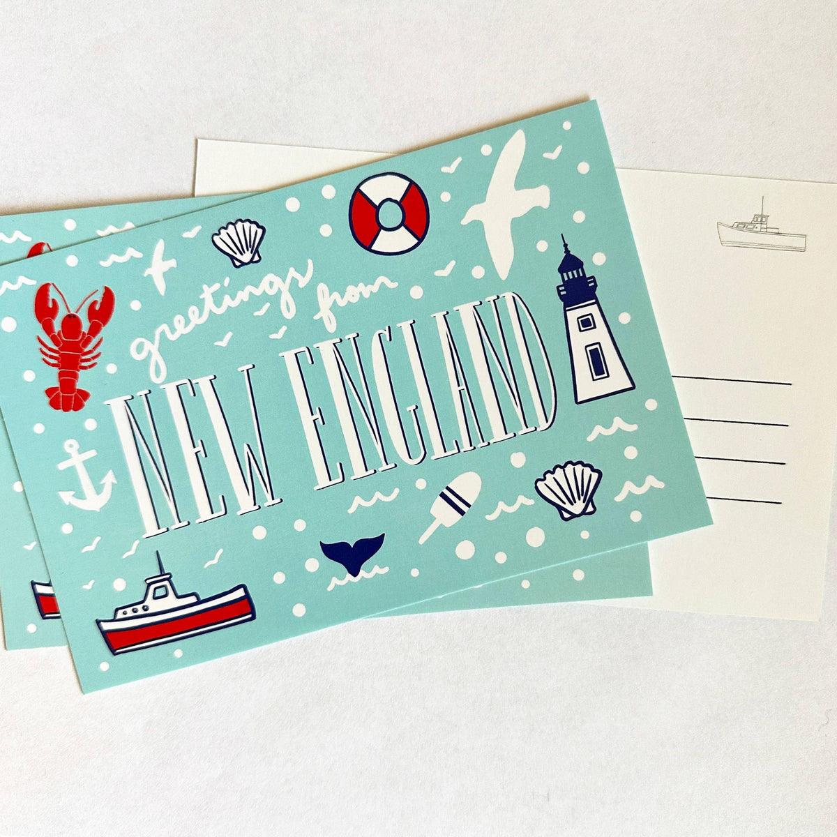 Made by Nilina-New England Postcard-greeting card-gather here online