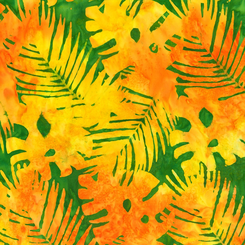 Robert Kaufman-Coastal Foliage Mango-fabric-gather here online