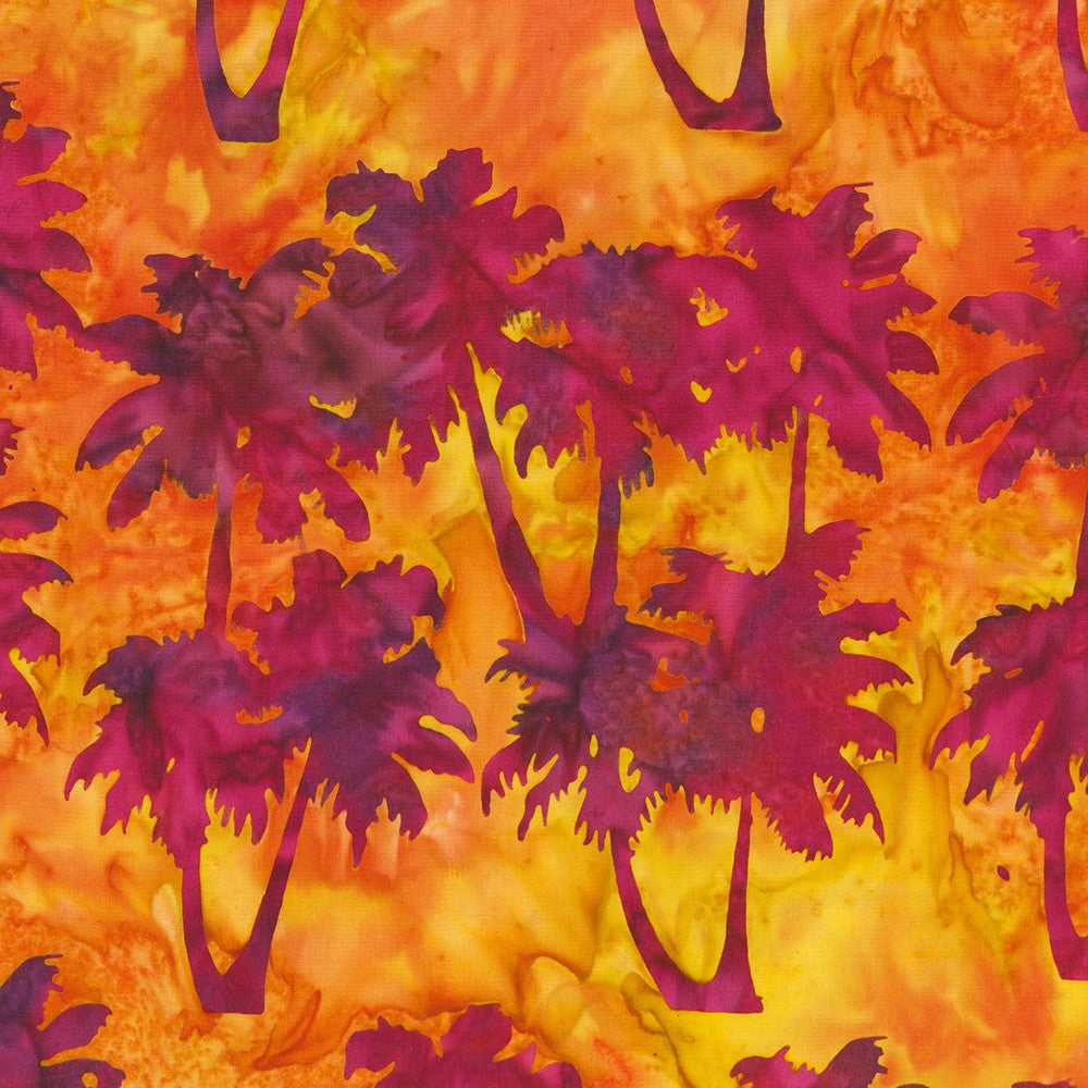 Robert Kaufman-Palm Trees Sunset-fabric-gather here online