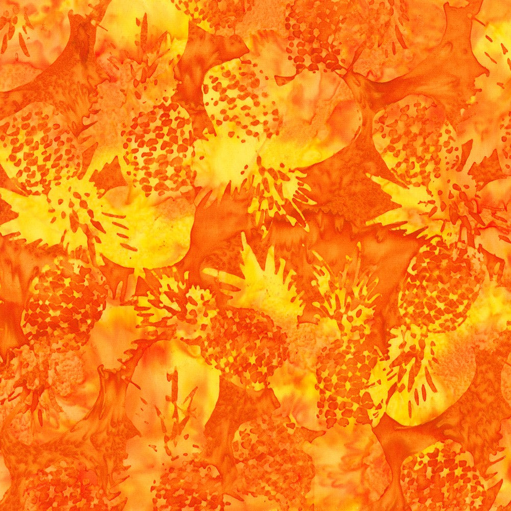 Robert Kaufman-Pineapples Papaya-fabric-gather here online