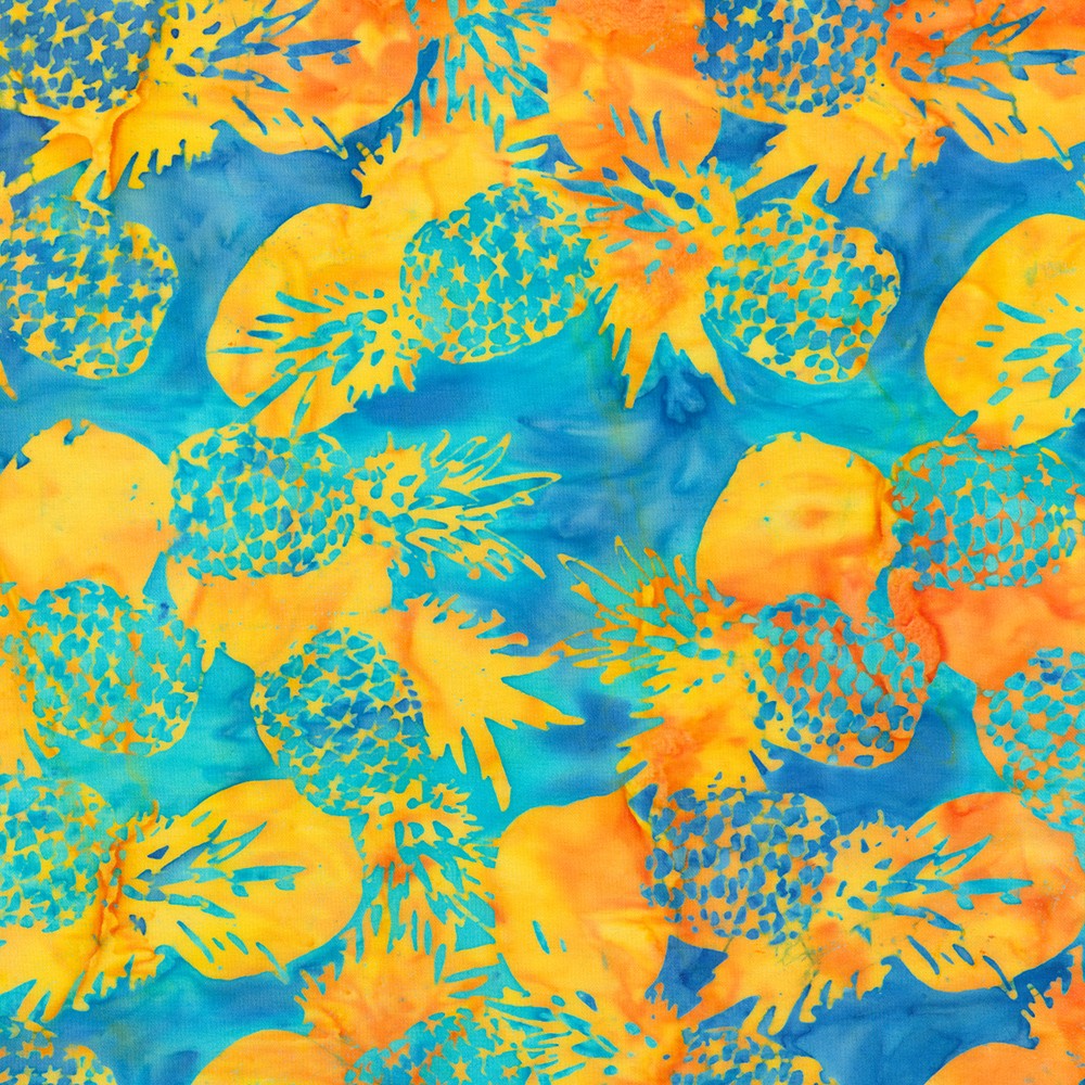 Robert Kaufman-Pineapples Sunrise-fabric-gather here online