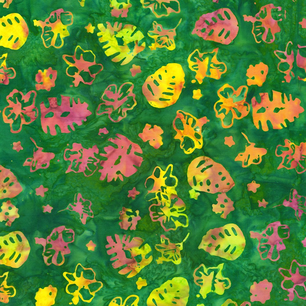 Robert Kaufman-Tropical Flowers Kelp-fabric-gather here online