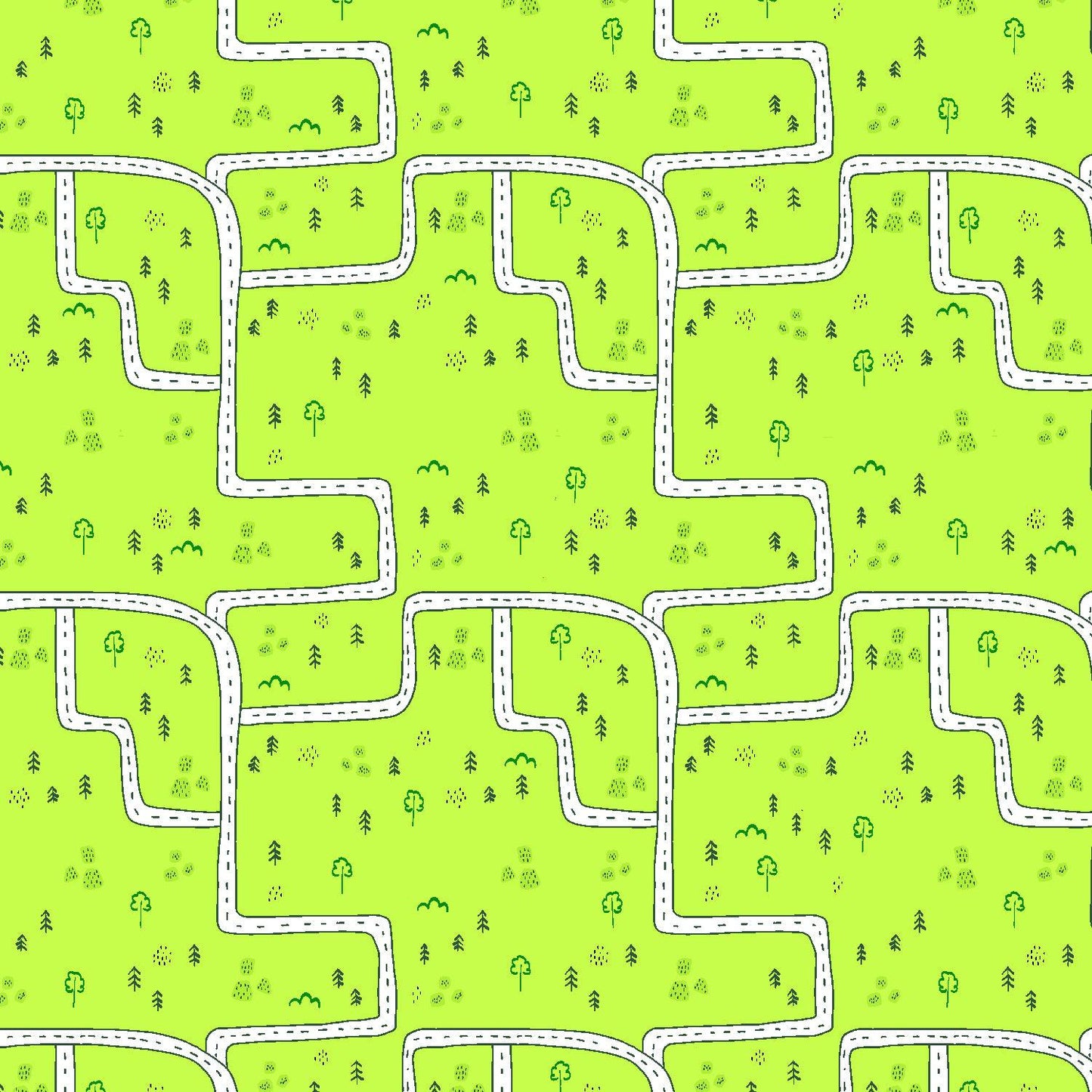 RJR-We'll Build Roads Green-fabric-gather here online