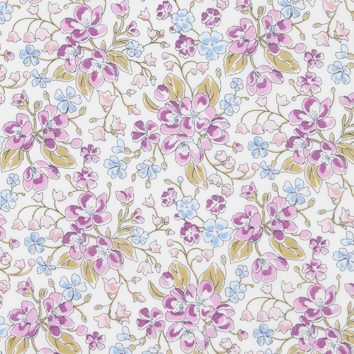 Liberty of London-Tana Lawn - Daisy Annabel Blue-fabric-gather here online