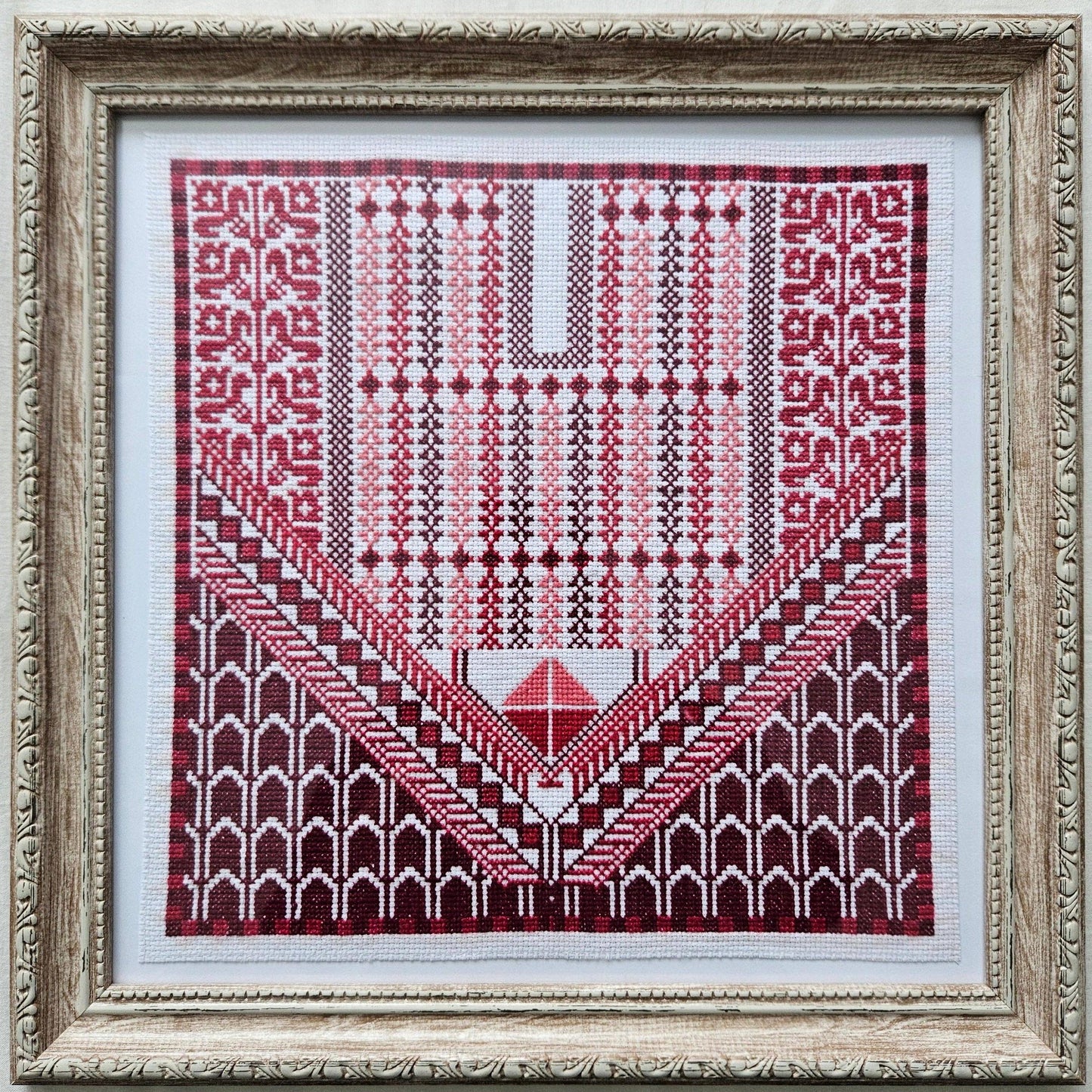 Min Amanne Tatreez Designs-Ramallah Qabbeh Tatreez Kit-xstitch kit-gather here online