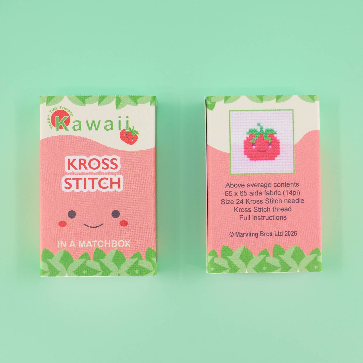 Marvling Bros Ltd-Kawaii Tomato Mini Cross Stitch Kit-xstitch kit-gather here online