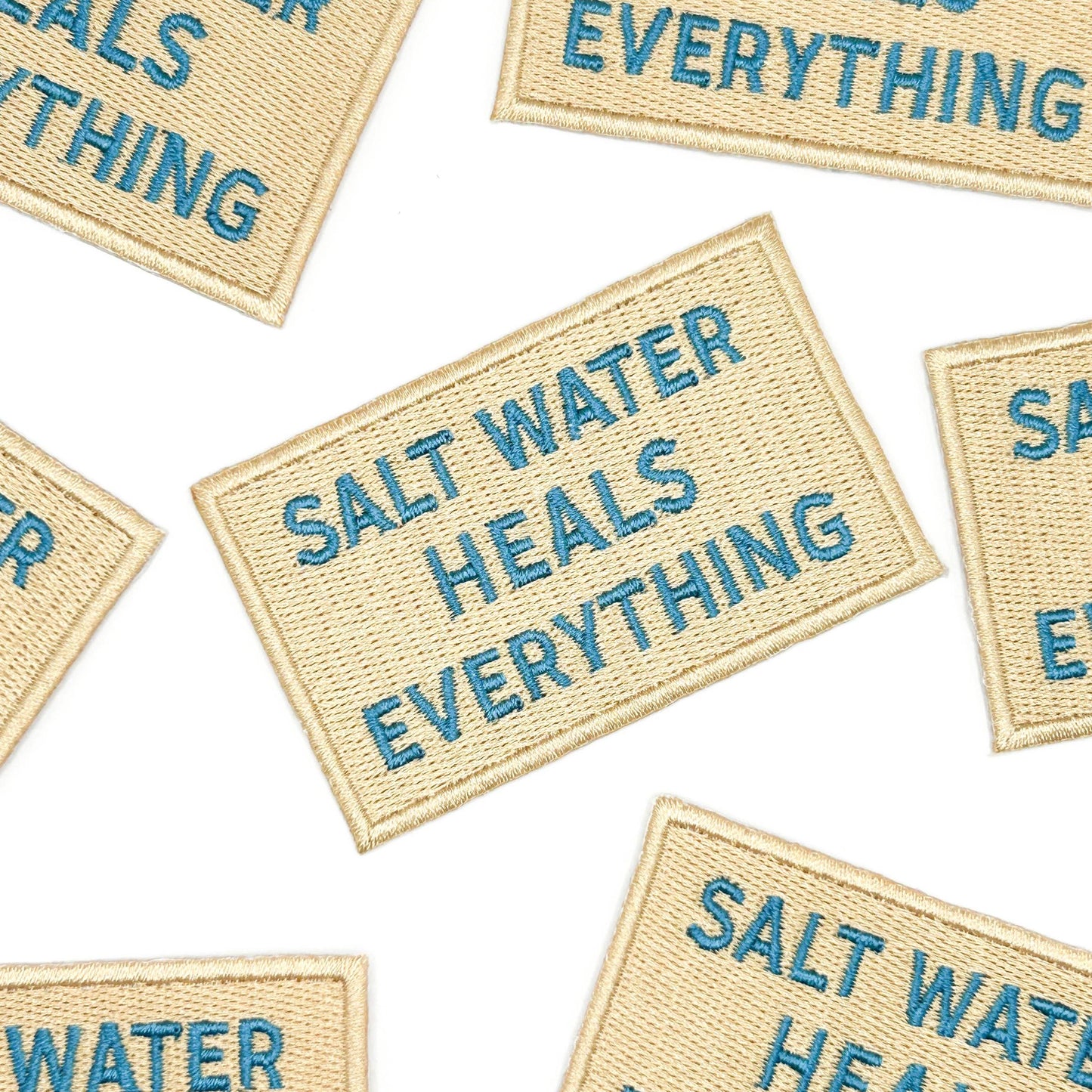 Field Trip Threads-Salt Water Heals Everything Iron-On Patch-patches + pins-gather here online